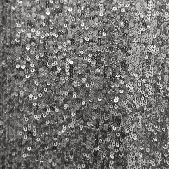 Cable & Gauge Women Silver Sequined Long Sleeves Scoop Neck Size Large - Picture 5 of 5